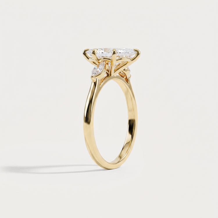 Charlotte丨Marquise Lab-Grown Diamond Three-Stone Engagement Ring - Rings