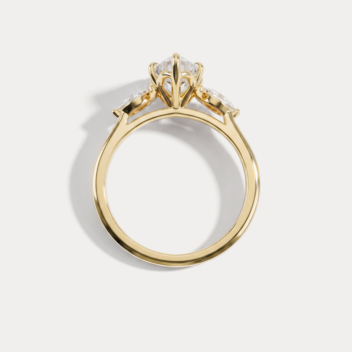 Charlotte丨Marquise Lab-Grown Diamond Three-Stone Engagement Ring - Rings