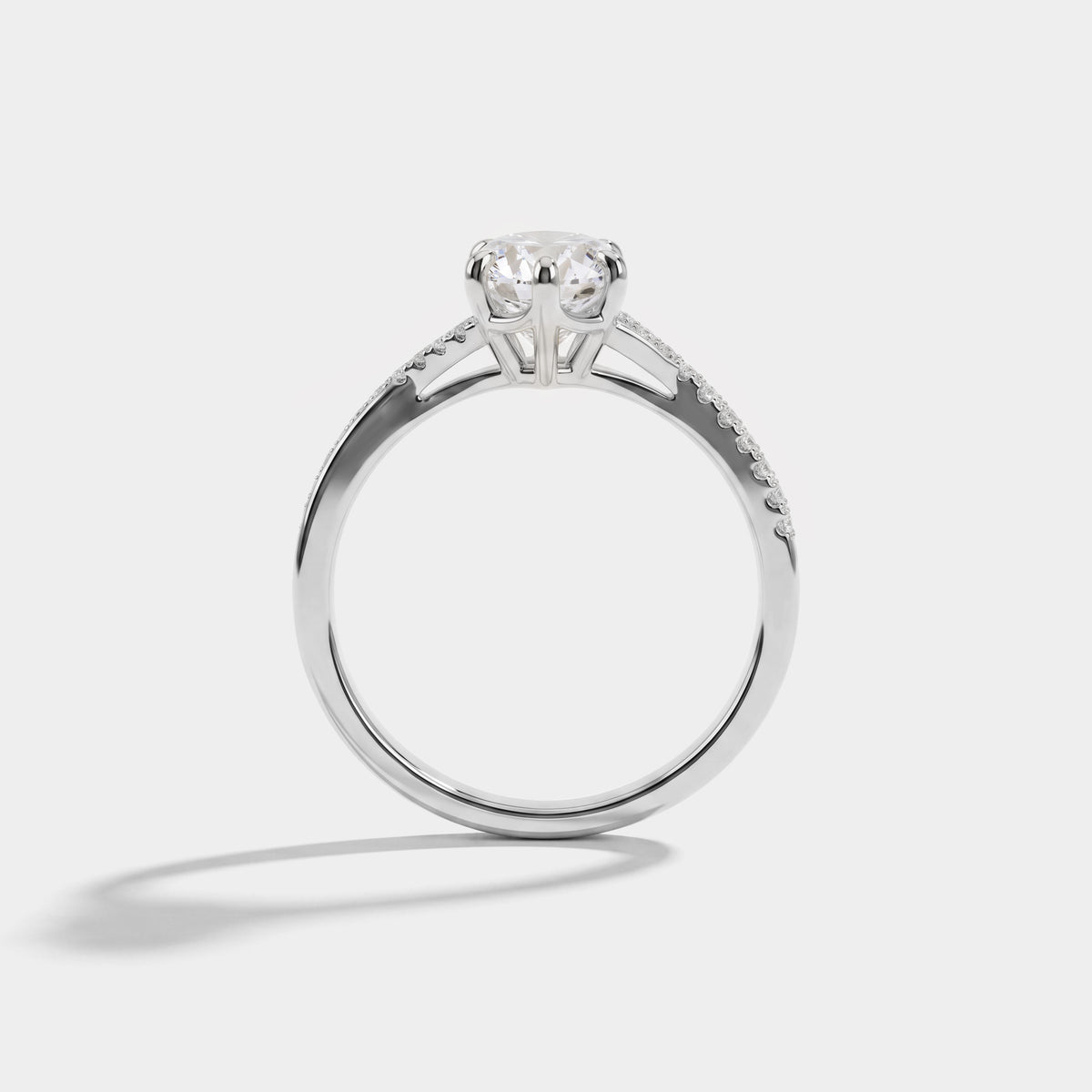 Marielle | Marquise Lab Diamond Twisted Split Shank Pavé Engagement Ring - Rings
