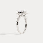 Kelly丨Oval Lab-Grown Diamond Milgrain Halo Engagement Ring - Rings