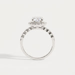 Kelly丨Oval Lab-Grown Diamond Milgrain Halo Engagement Ring - Rings