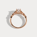 Adeline | Oval Lab Diamond Marquise Vine Milgrain Engagement Ring - Rings