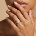 Adeline | Oval Lab Diamond Marquise Vine Milgrain Engagement Ring - Rings