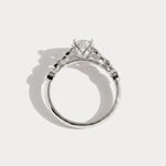 Adeline | Oval Lab Diamond Marquise Vine Milgrain Engagement Ring - Rings