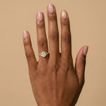 Adeline | Oval Lab Diamond Marquise Vine Milgrain Engagement Ring - Rings