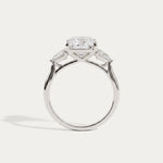 Lolaine丨Radiant Cut Lab Diamond Twisted Three Stone Engagement Ring - Rings