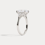 Lolaine丨Radiant Cut Lab Diamond Twisted Three Stone Engagement Ring - Rings