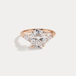 Valora丨Three Stone Lab Diamond Engagement Ring - Rings