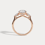 Valora丨Three Stone Lab Diamond Engagement Ring - Rings