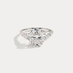 Valora丨Three Stone Lab Diamond Engagement Ring - Rings
