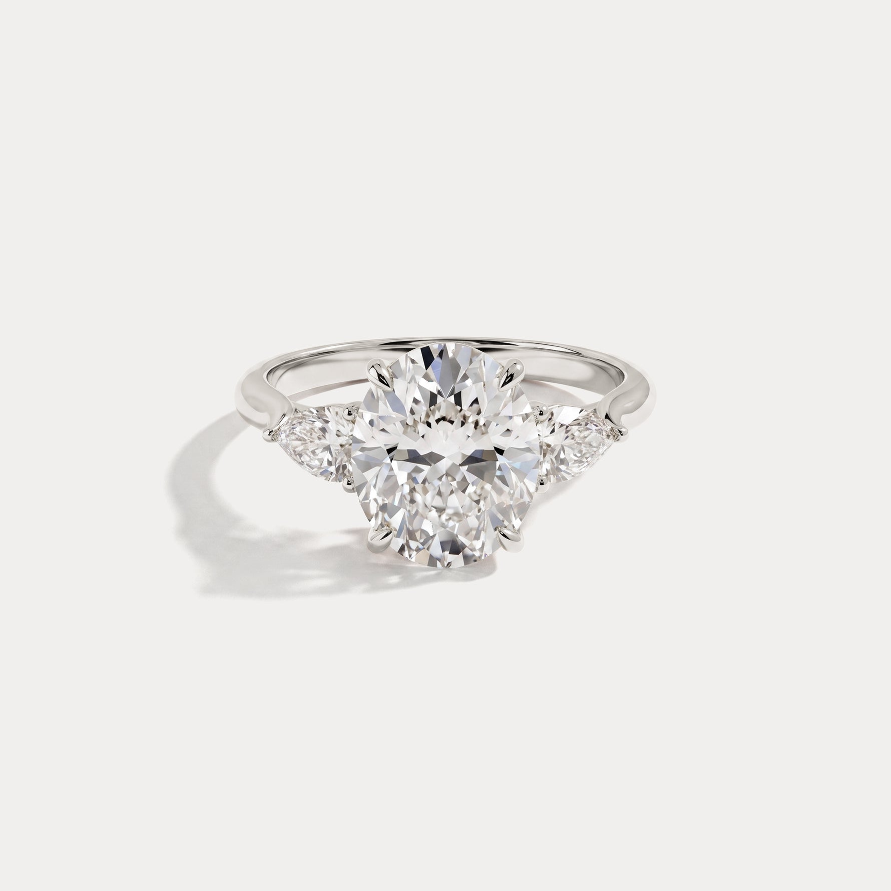 Valora丨Three Stone Lab Diamond Engagement Ring - Rings