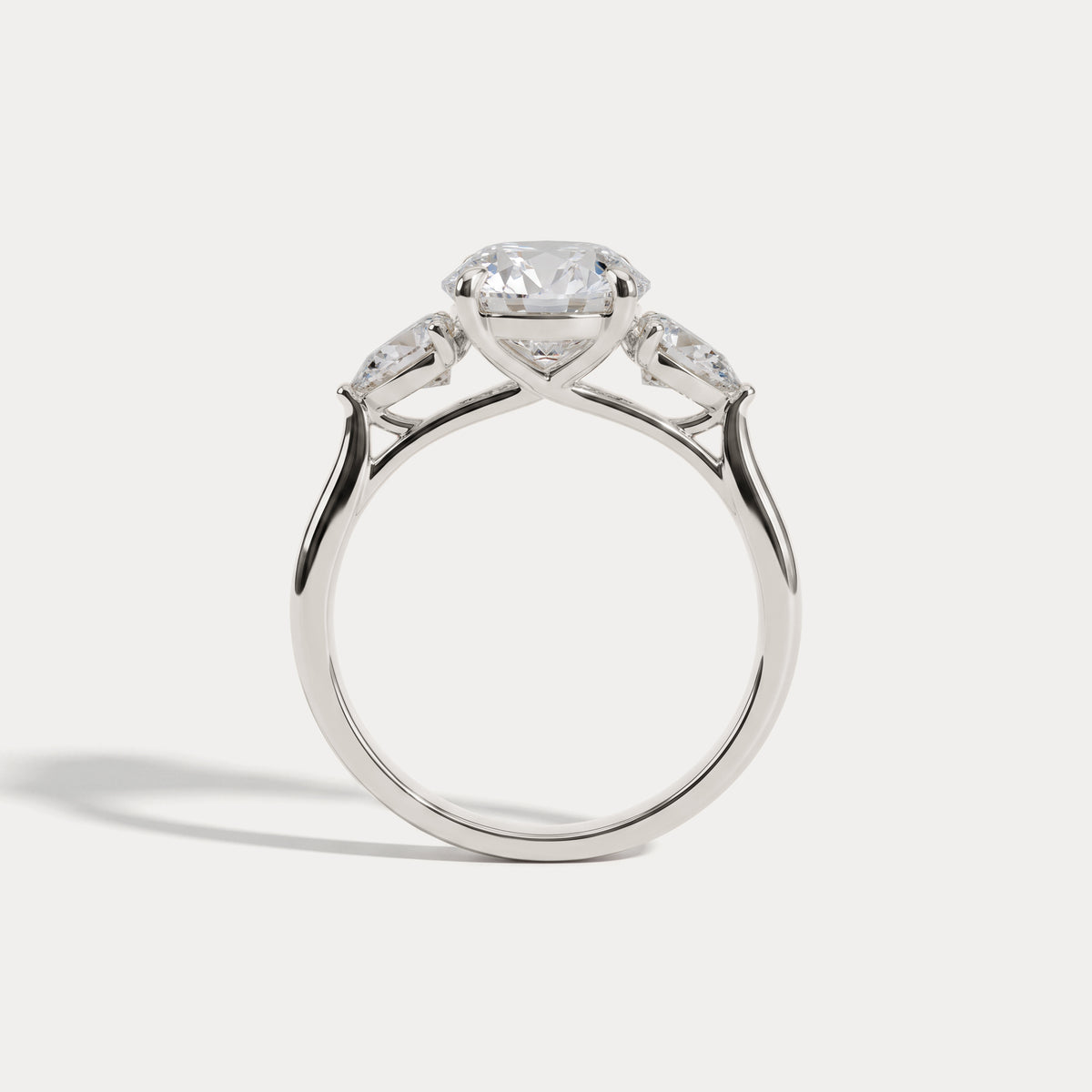 Valora丨Three Stone Lab Diamond Engagement Ring - Rings