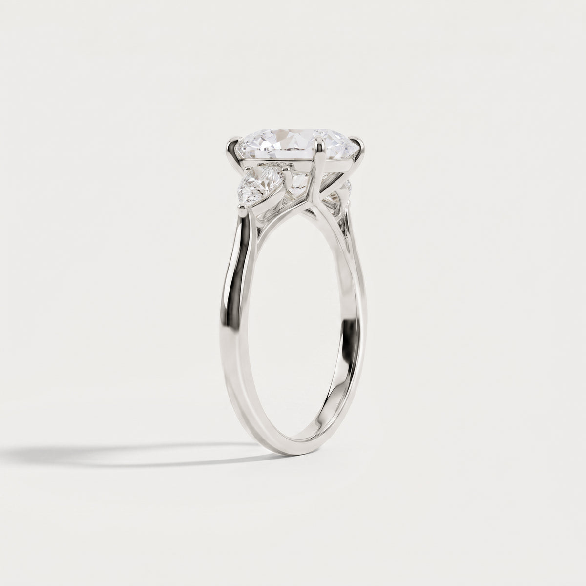 Valora丨Three Stone Lab Diamond Engagement Ring - Rings