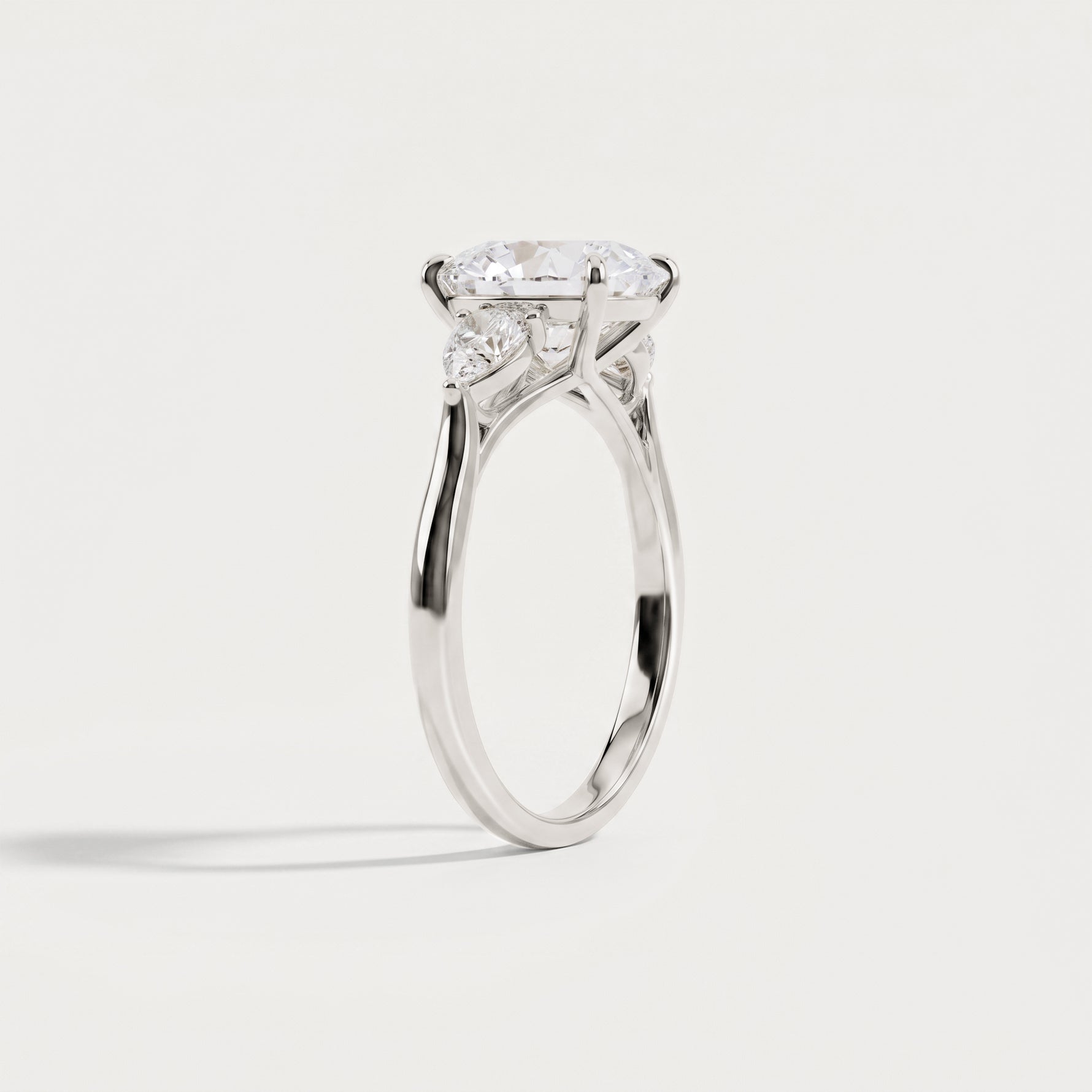 Valora丨Three Stone Lab Diamond Engagement Ring - Rings
