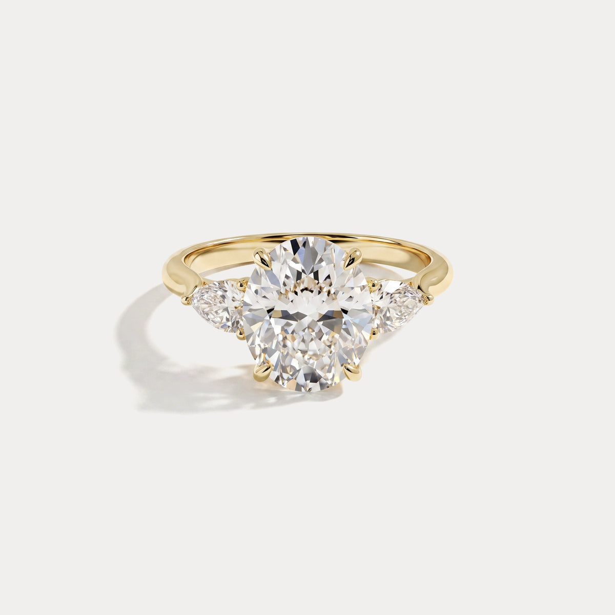 Valora丨Three Stone Lab Diamond Engagement Ring - Rings
