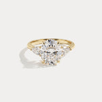Valora丨Three Stone Lab Diamond Engagement Ring - Rings