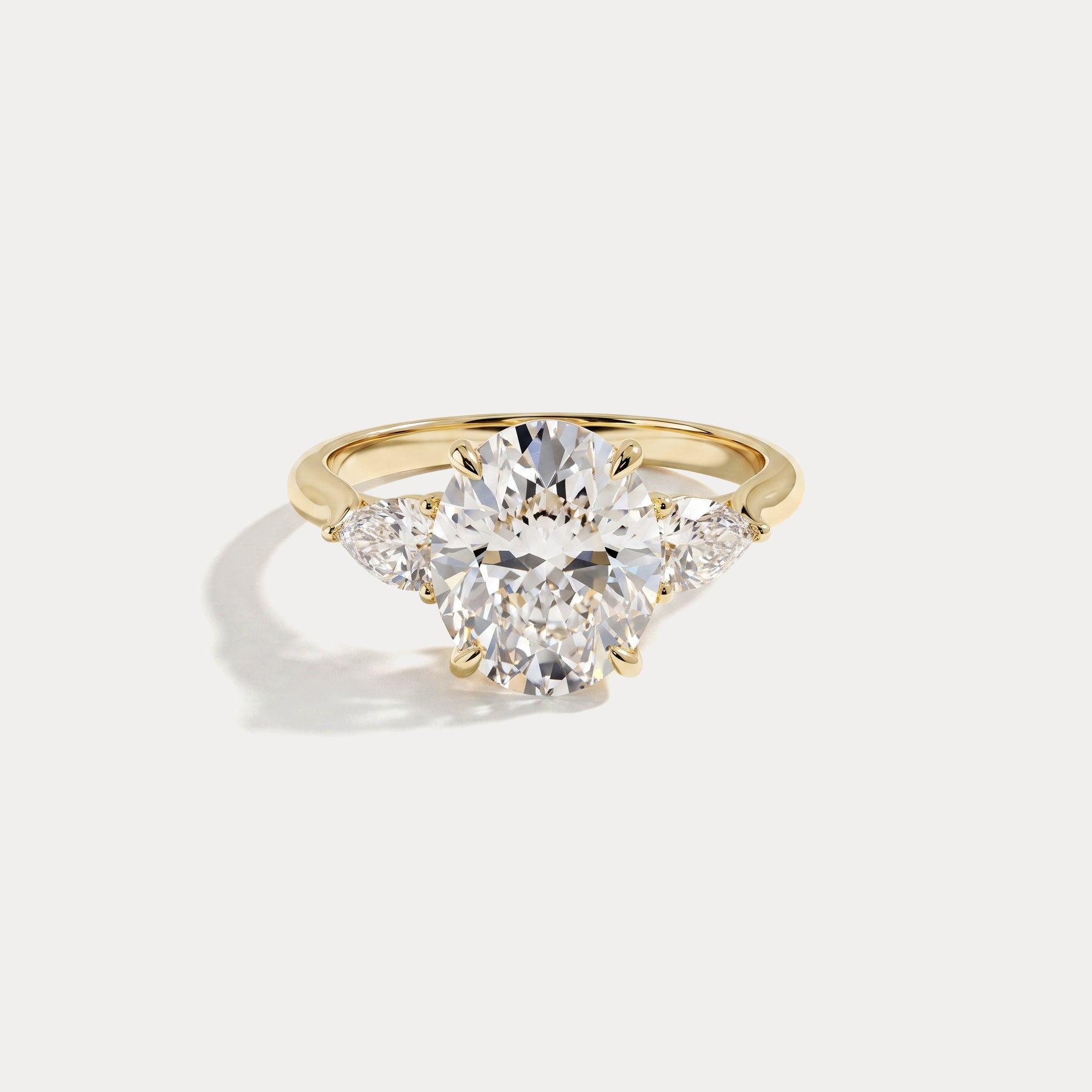 Valora丨Three Stone Lab Diamond Engagement Ring - Rings