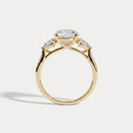 Valora丨Three Stone Lab Diamond Engagement Ring - Rings