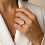 Nellie丨Marquise Cut Lab Diamond Three Stone Engagement Ring - Rings