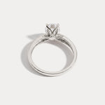 Margot丨Oval Lab Diamond Twisted Split Shank Pavé Milgrain Engagement Ring - Rings
