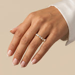 Floating Round Cut Lab-Grown Diamond Five-Stone Anniversary Ring - Rings