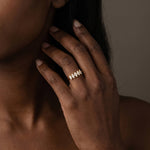 Floating Marquise Cut Lab-Grown Diamond Five-Stone Anniversary Ring - Rings