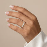 Floating Marquise Cut Lab-Grown Diamond Five-Stone Anniversary Ring - Rings