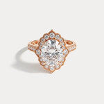 Ottilie丨Lab-Grown Diamond Scalloped Vintage Engagement Ring - Rings