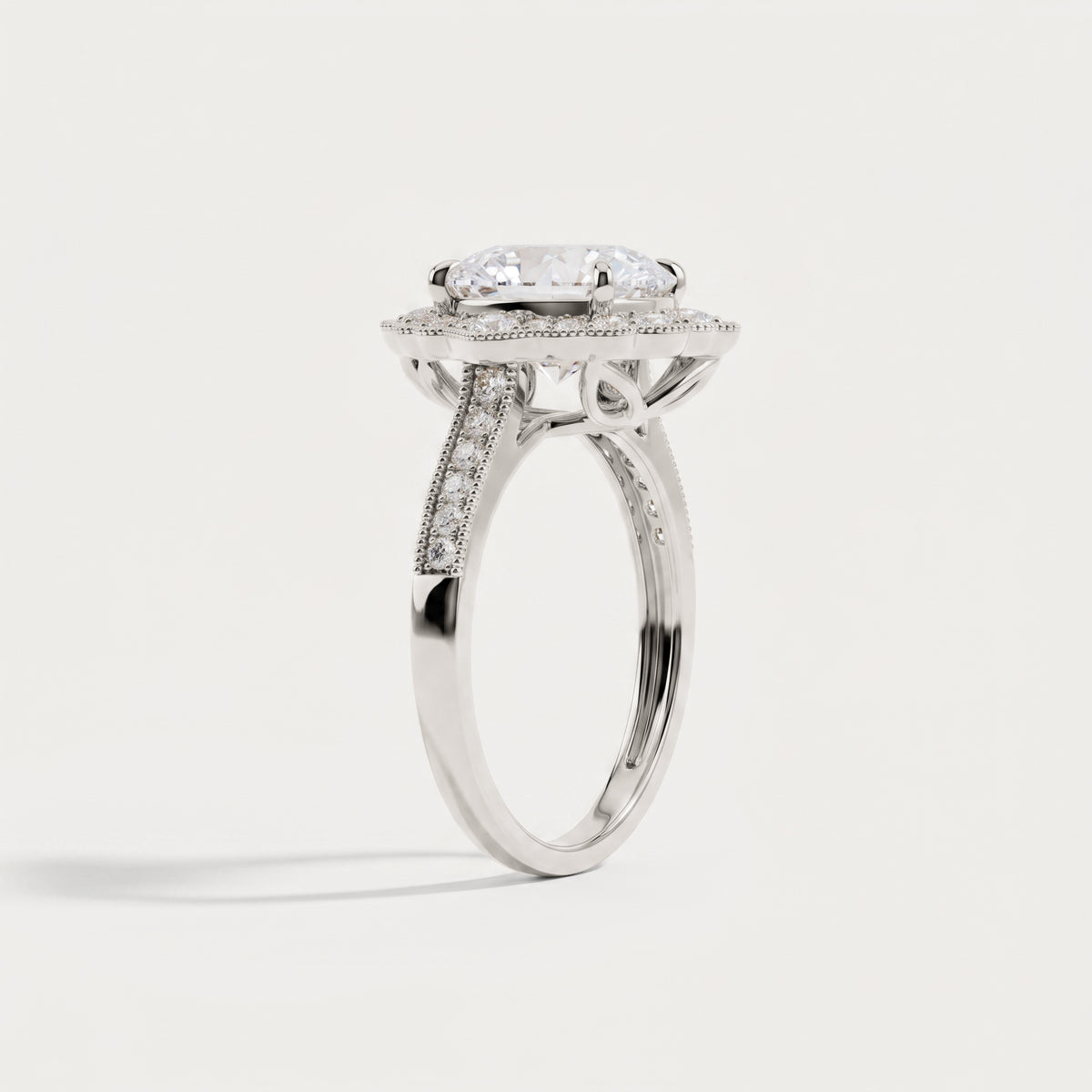 Ottilie丨Lab-Grown Diamond Scalloped Vintage Engagement Ring - Rings