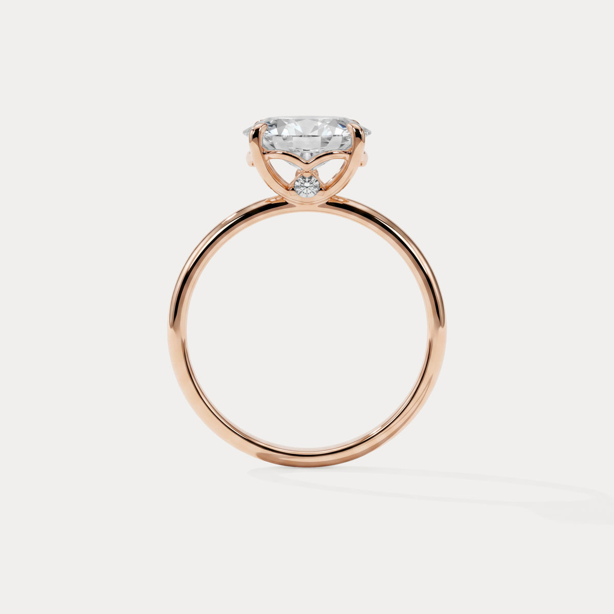 Maeve丨Oval Cut Lab Diamond Hidden Accent Engagement Ring - Rings