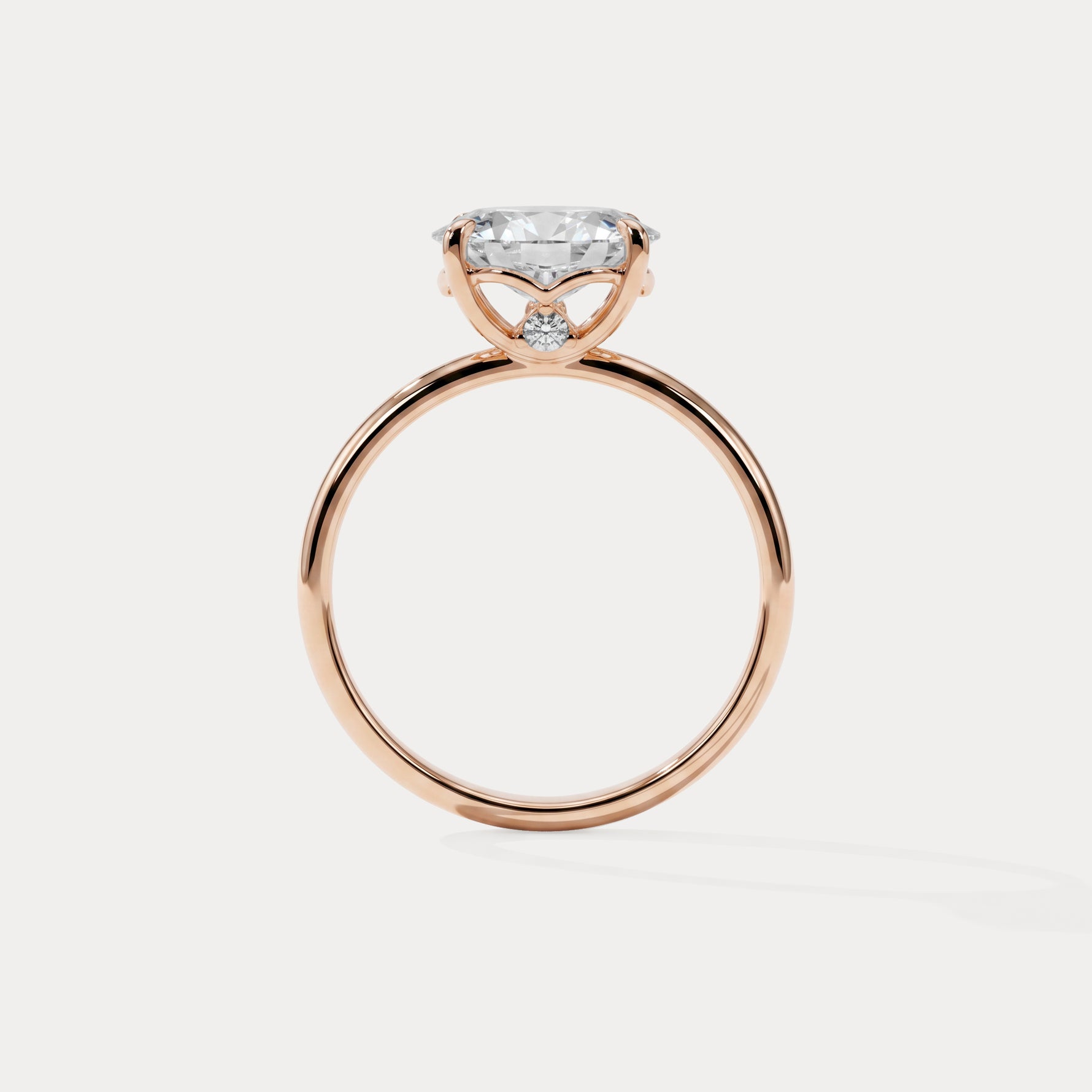 Maeve丨Oval Cut Lab Diamond Hidden Accent Engagement Ring - Rings