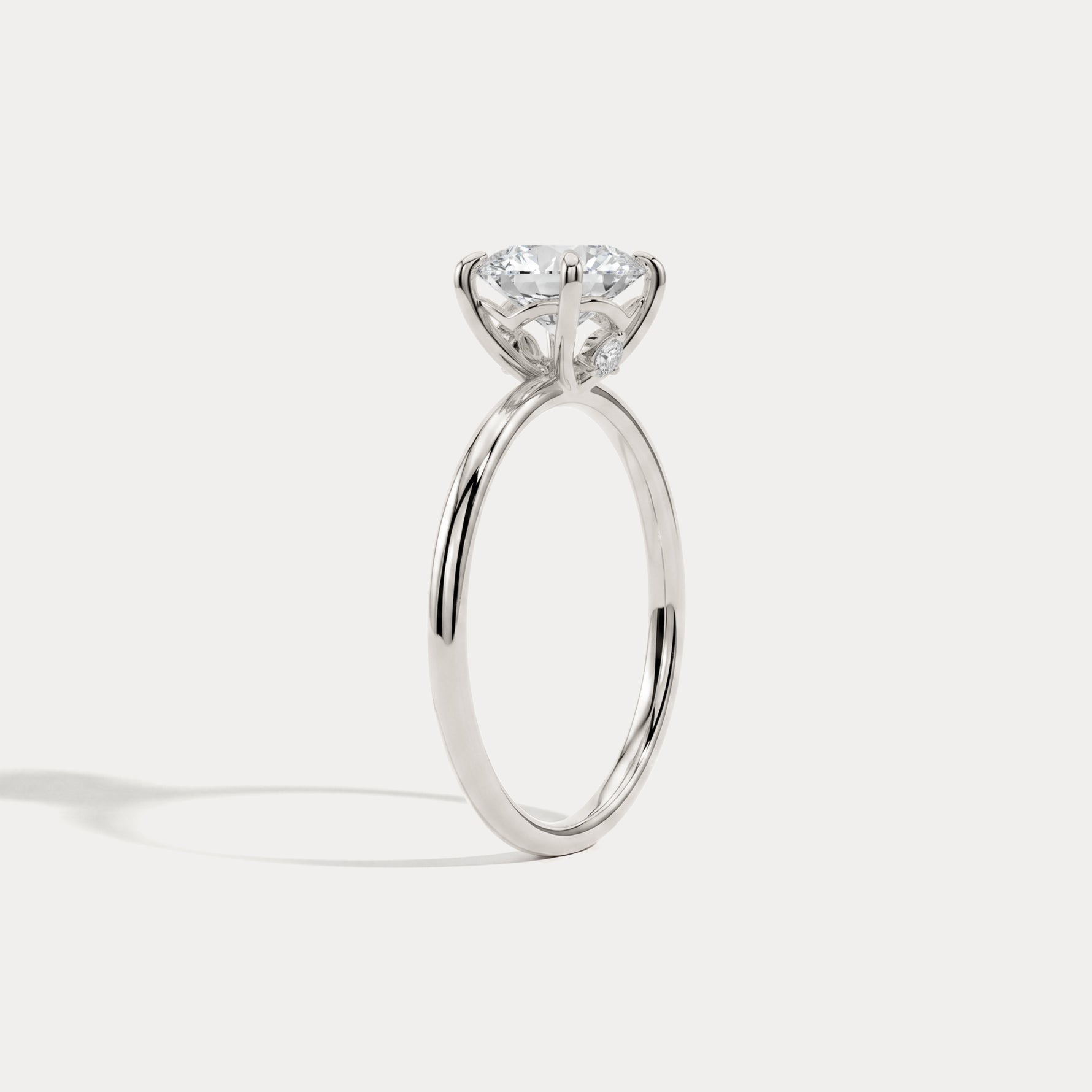 Maeve丨Oval Cut Lab Diamond Hidden Accent Engagement Ring - Rings