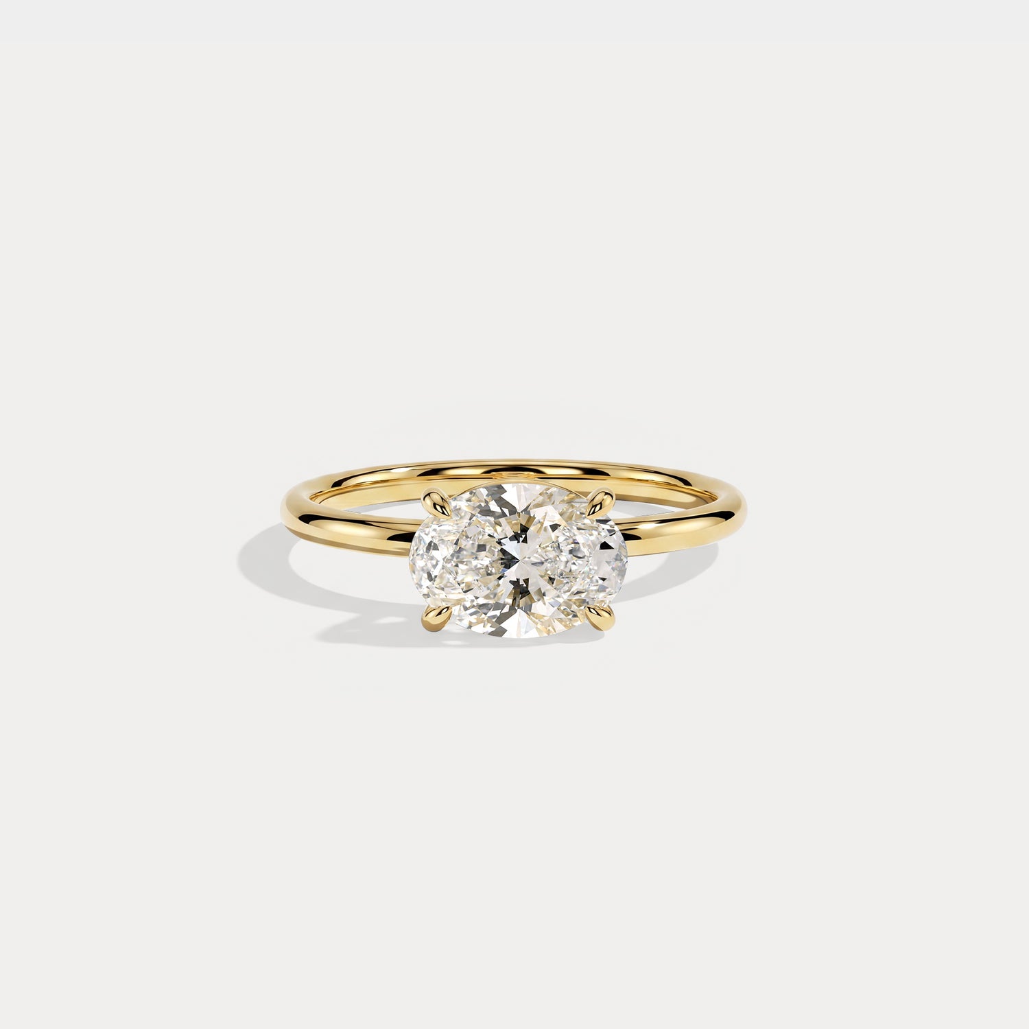 Maeve丨Oval Cut Lab Diamond Hidden Accent Engagement Ring - Rings