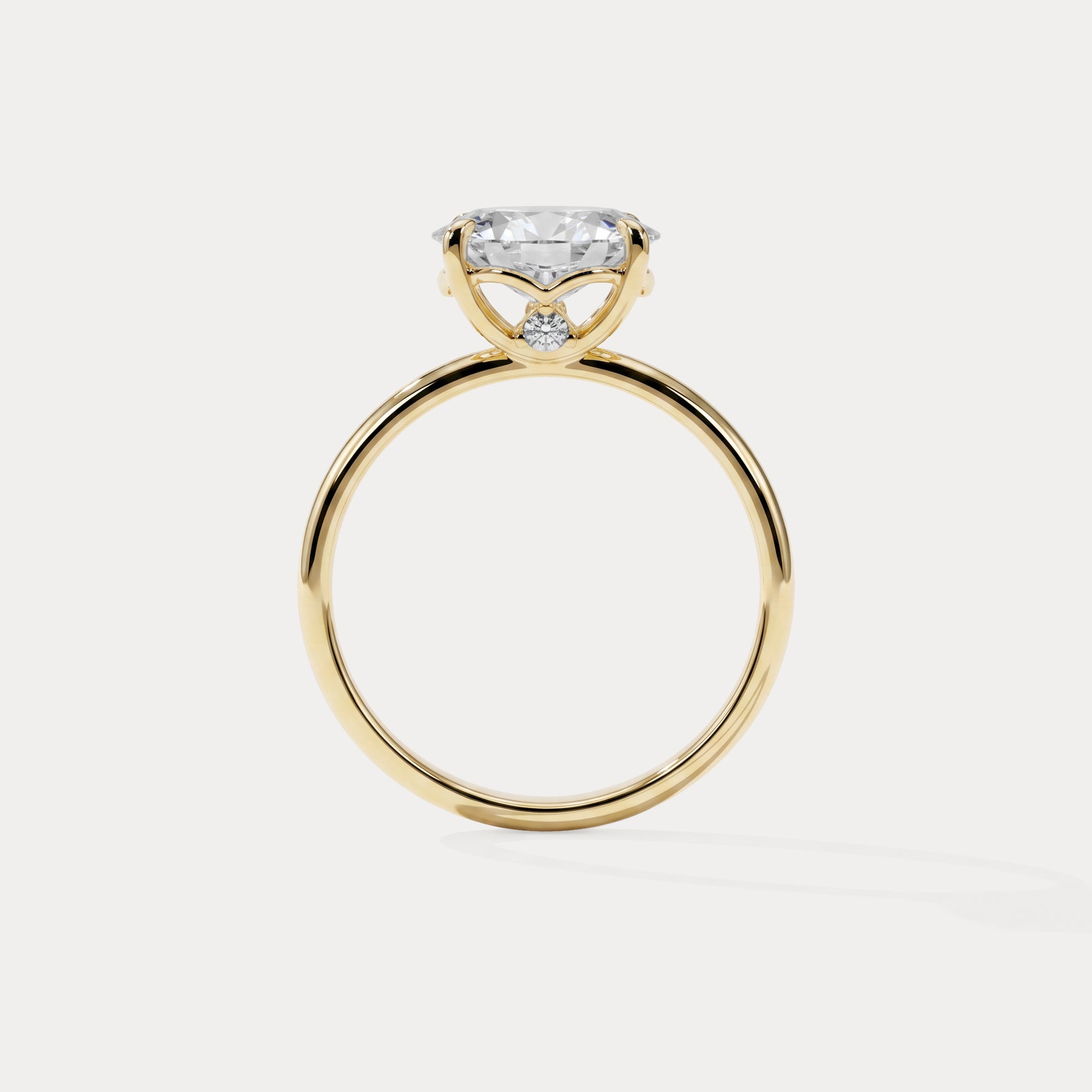 Maeve丨Oval Cut Lab Diamond Hidden Accent Engagement Ring - Rings