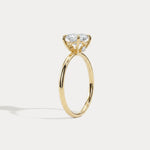 Maeve丨Oval Cut Lab Diamond Hidden Accent Engagement Ring - Rings