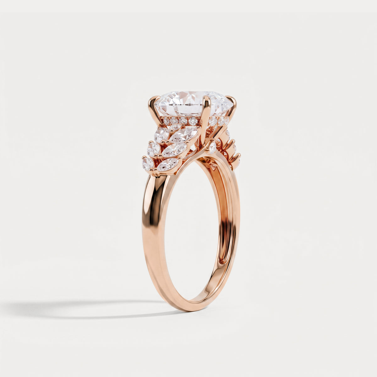 Nerissa丨Oval Cut Lab Diamond Cathedral Cluster Ring - Rings
