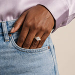 Nerissa丨Oval Cut Lab Diamond Cathedral Cluster Ring - Rings
