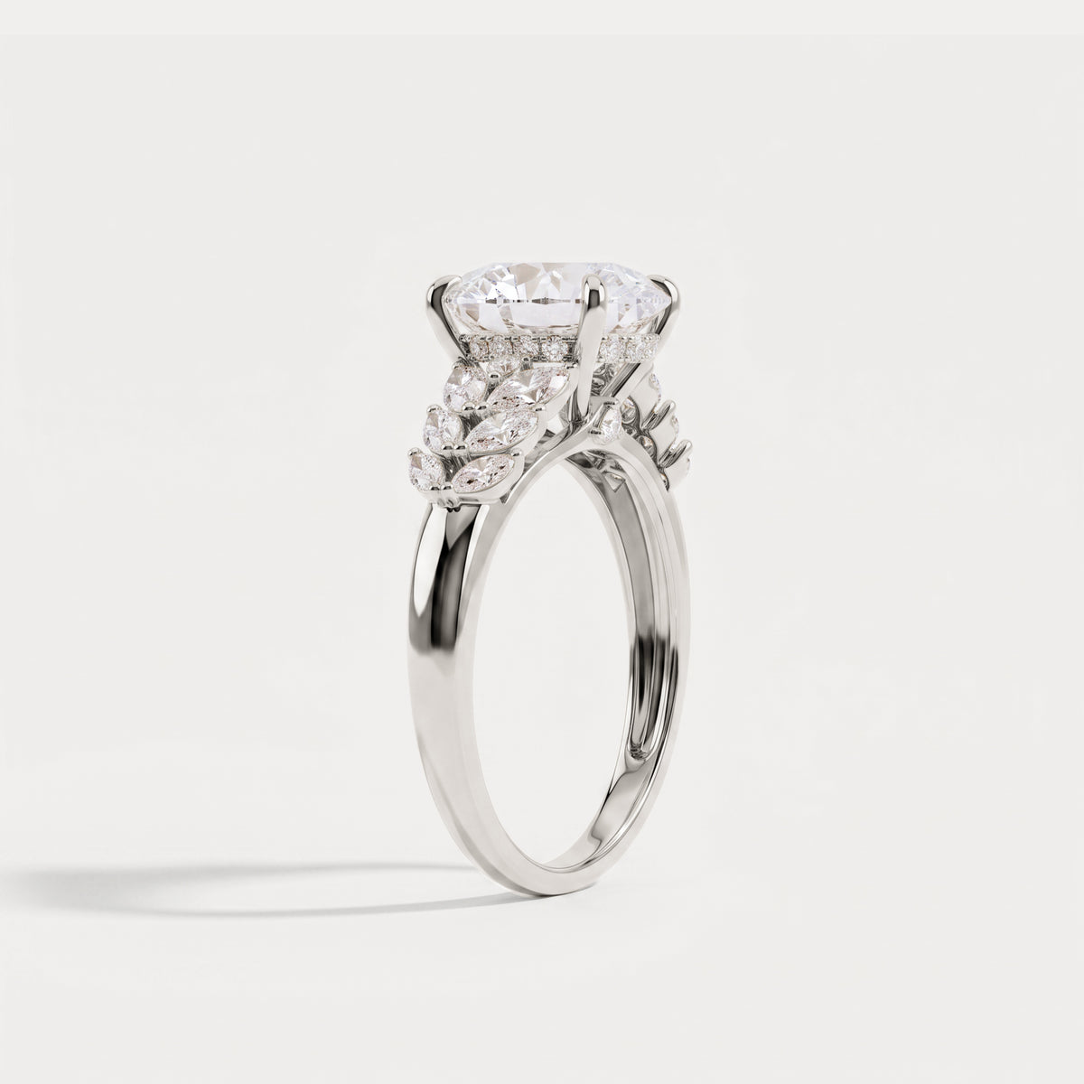 Nerissa丨Oval Cut Lab Diamond Cathedral Cluster Ring - Rings