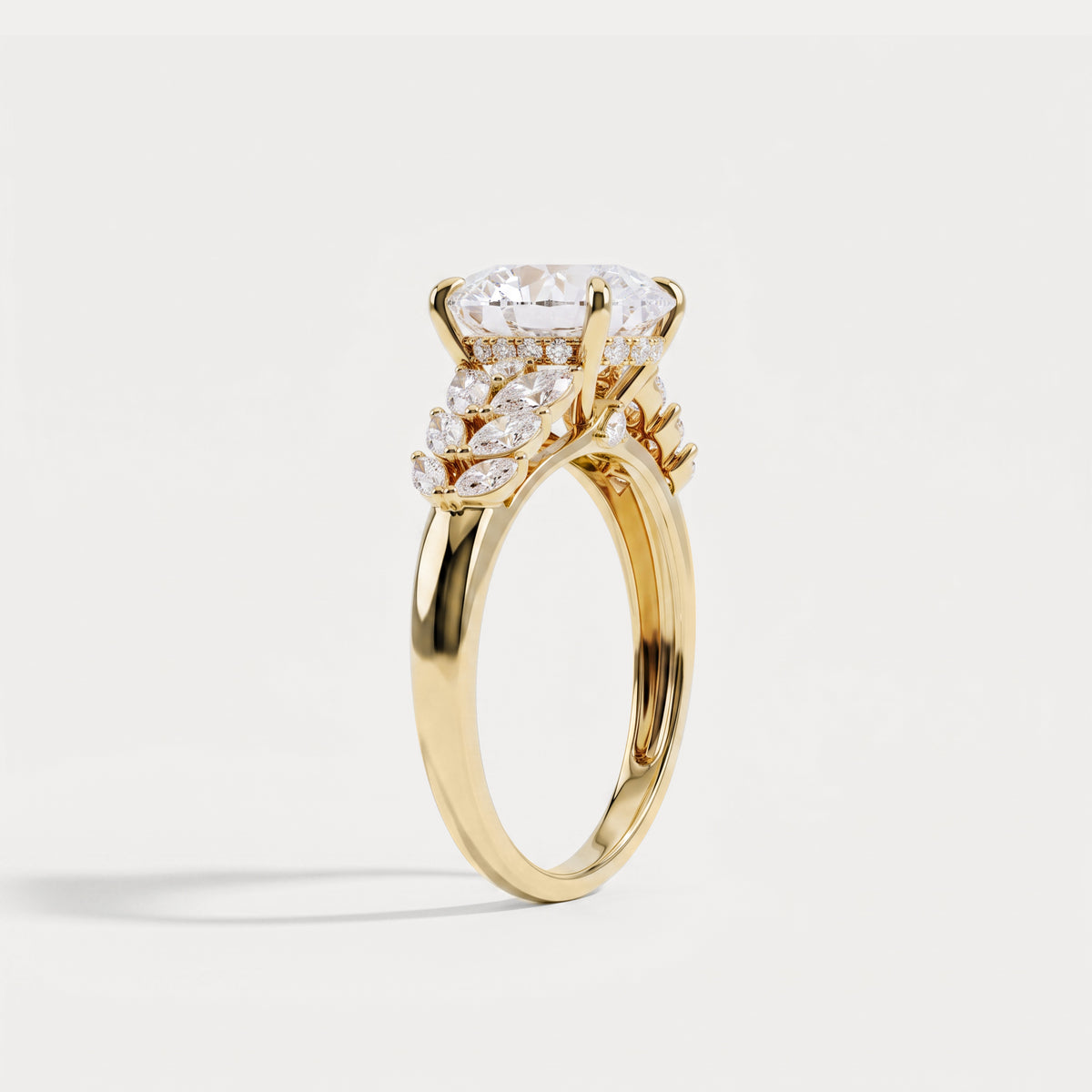 Nerissa丨Oval Cut Lab Diamond Cathedral Cluster Ring - Rings