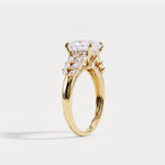 Nerissa丨Oval Cut Lab Diamond Cathedral Cluster Ring - Rings