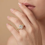 Nerissa丨Oval Cut Lab Diamond Cathedral Cluster Ring - Rings