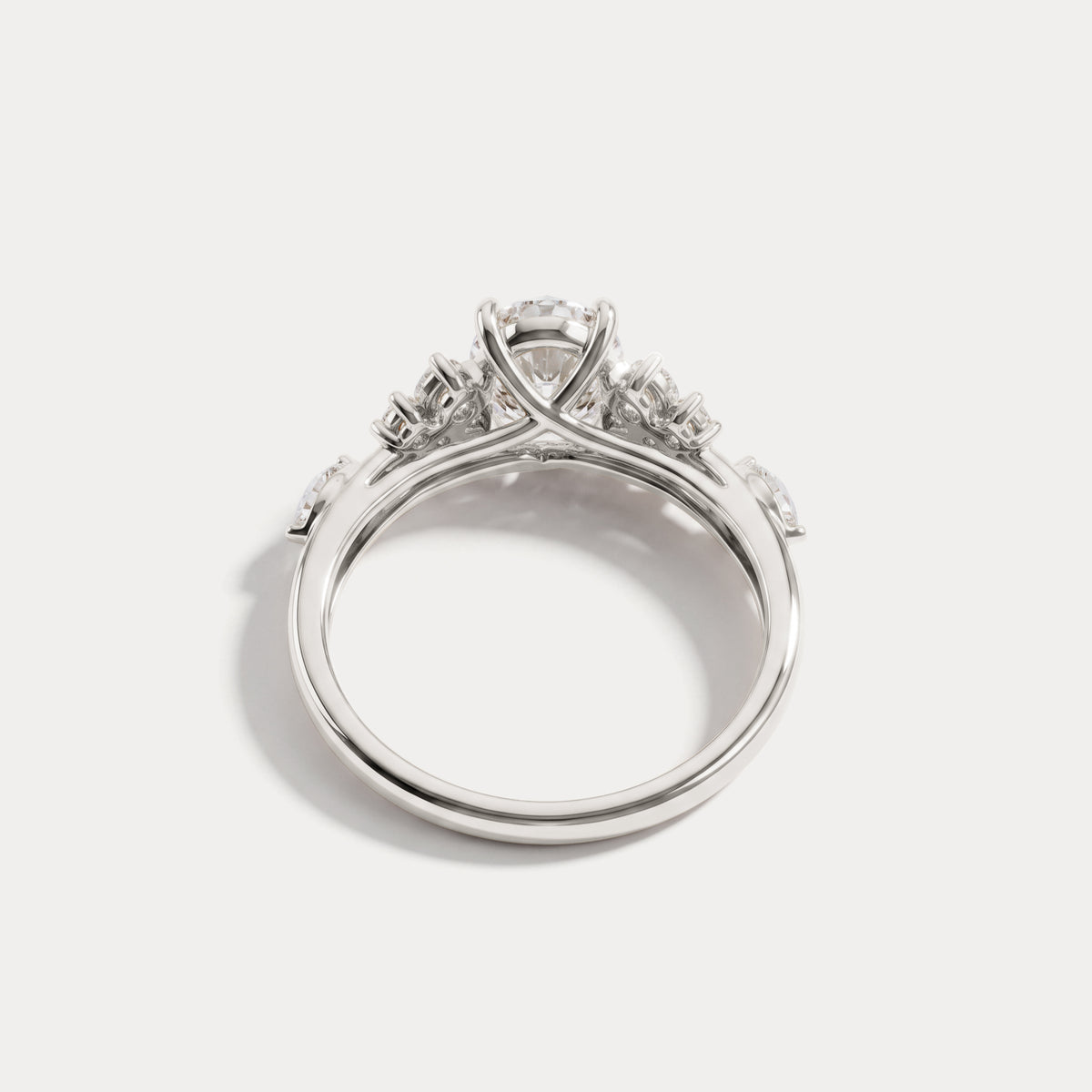 Ilaria丨Oval Cut Lab Diamond Floral Leaf Ring - Rings