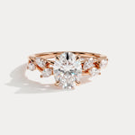 Joanne丨Oval Cut Lab-Grown Diamond Vine Wreath Engagement Ring - Rings