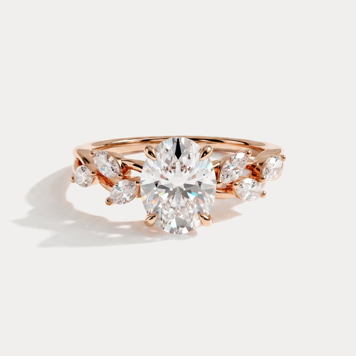 Joanne丨Oval Cut Lab-Grown Diamond Vine Wreath Engagement Ring - Rings