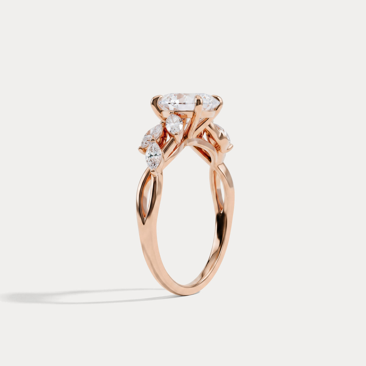 Joanne丨Oval Cut Lab-Grown Diamond Vine Wreath Engagement Ring - Rings