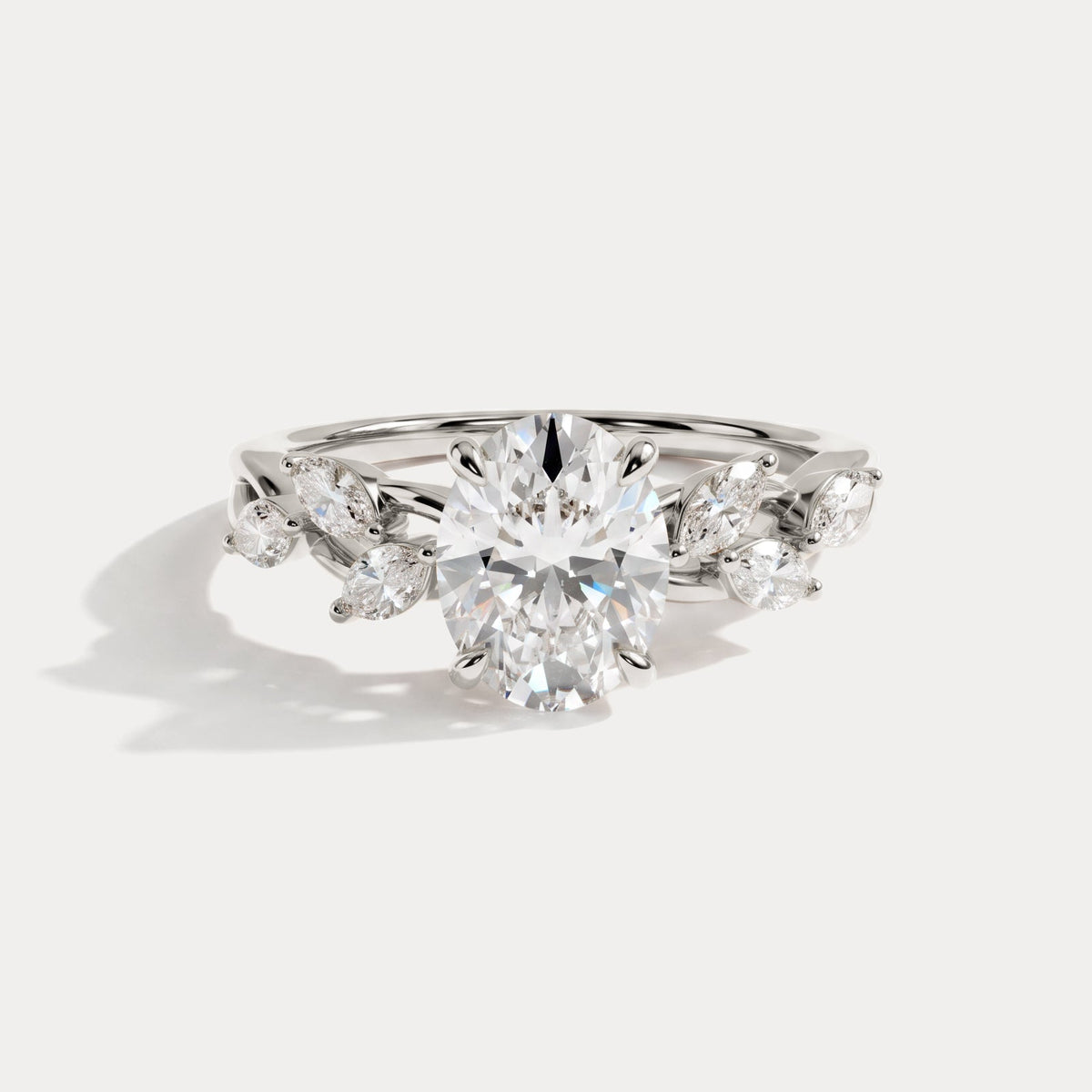 Joanne丨Oval Cut Lab-Grown Diamond Vine Wreath Engagement Ring - Rings