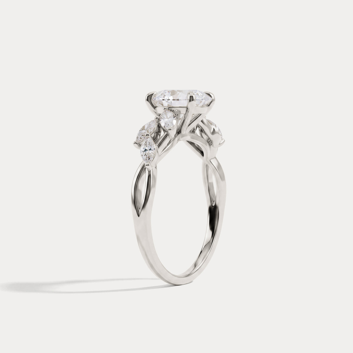 Joanne丨Oval Cut Lab-Grown Diamond Vine Wreath Engagement Ring - Rings