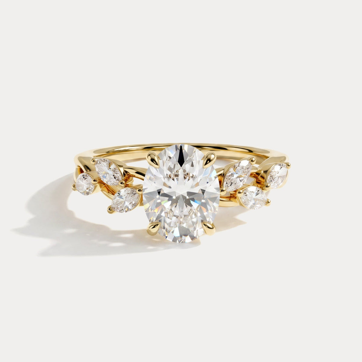Joanne丨Oval Cut Lab-Grown Diamond Vine Wreath Engagement Ring - Rings