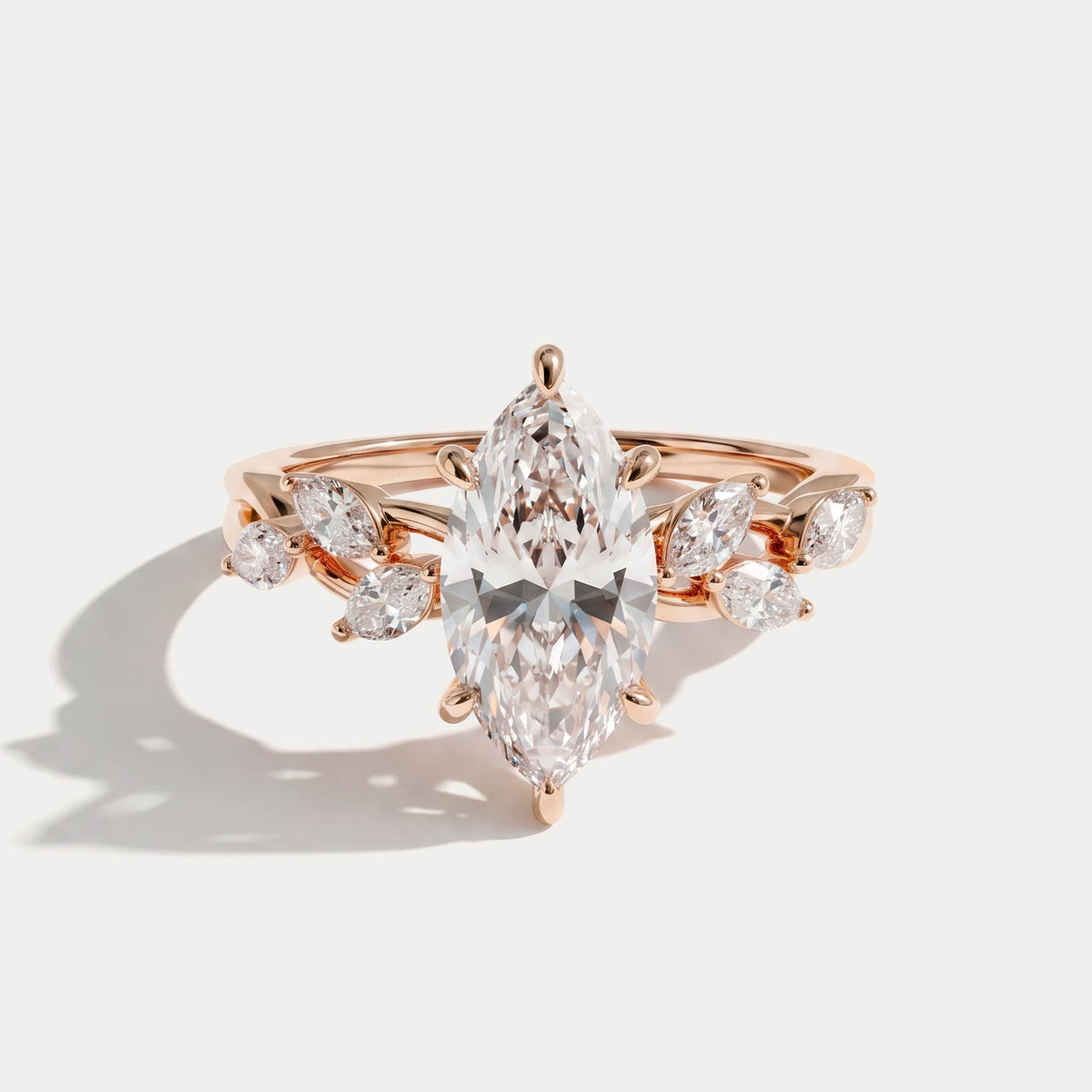 Evelyn丨Marquise Cut Lab Diamond Vine Wreath Ring - Rings