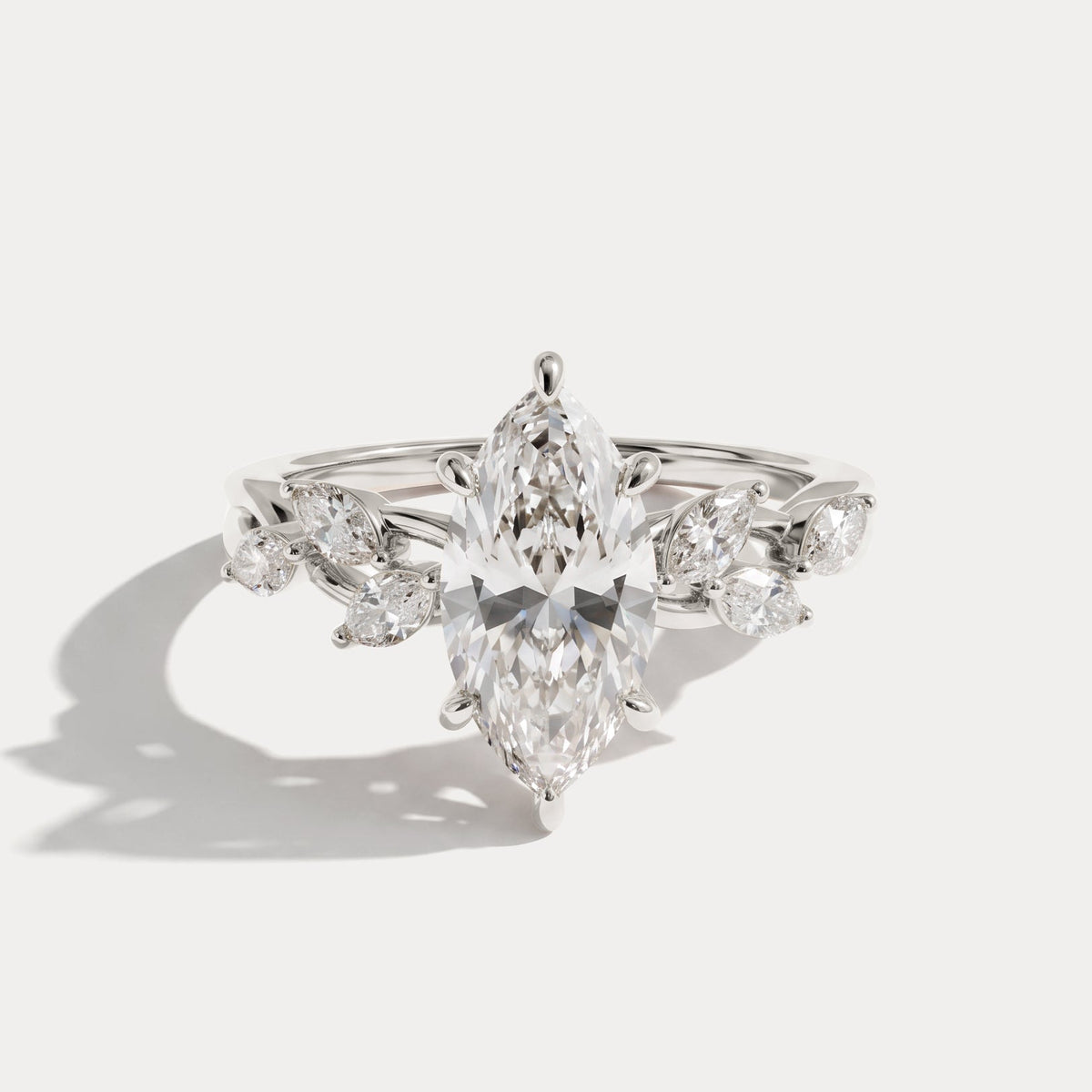 Evelyn丨Marquise Cut Lab Diamond Vine Wreath Ring - Rings